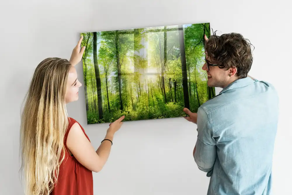 Tableau magnétique motif forêt