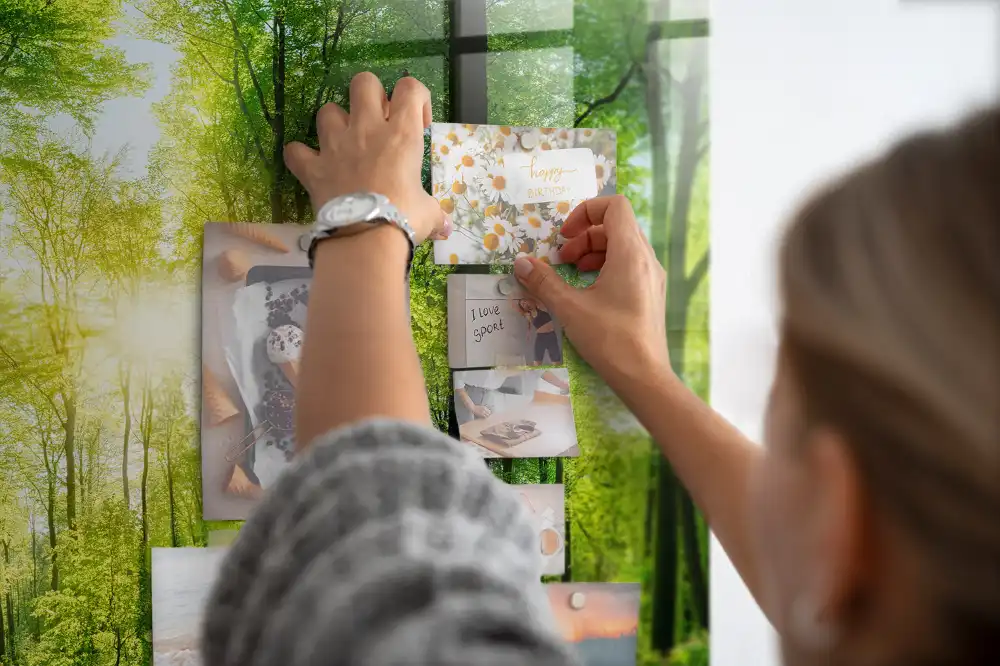 Tableau magnétique motif forêt