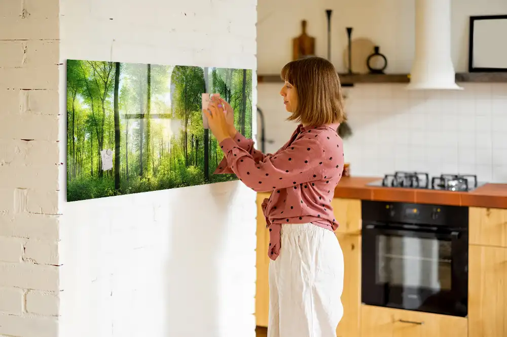 Tableau magnétique motif forêt