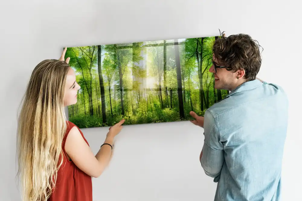 Tableau magnétique motif forêt