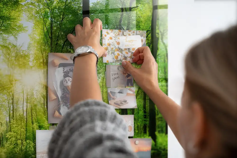 Tableau magnétique motif forêt
