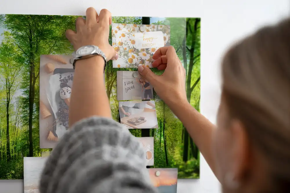 Tableau magnétique motif forêt