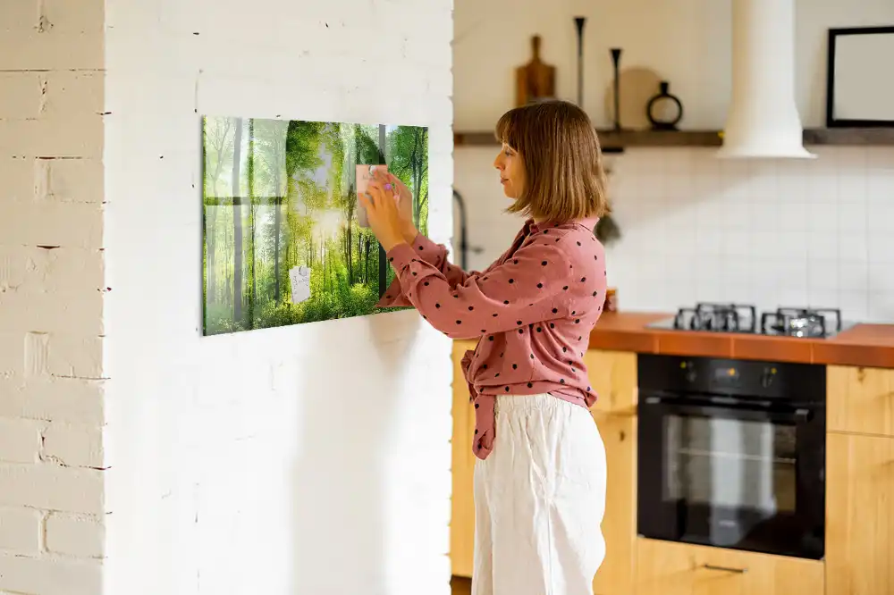 Tableau magnétique motif forêt