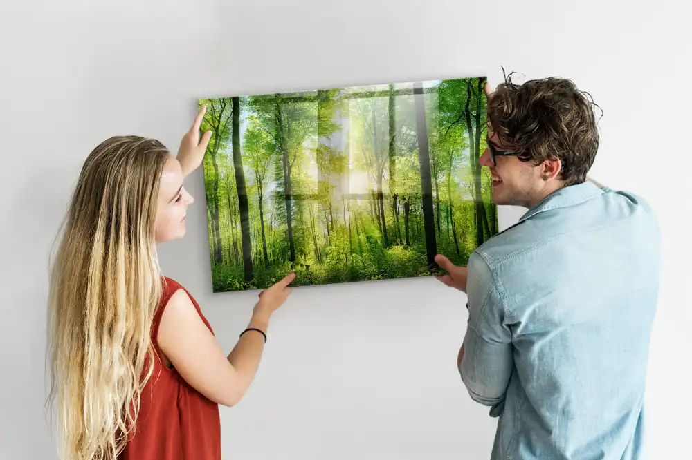 Tableau magnétique motif forêt