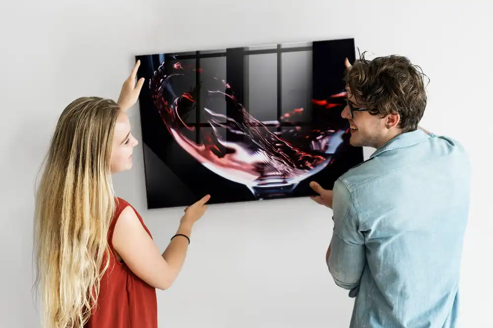 Tableau aimanté décoratif verre de vin