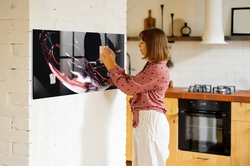 Tableau aimanté décoratif verre de vin