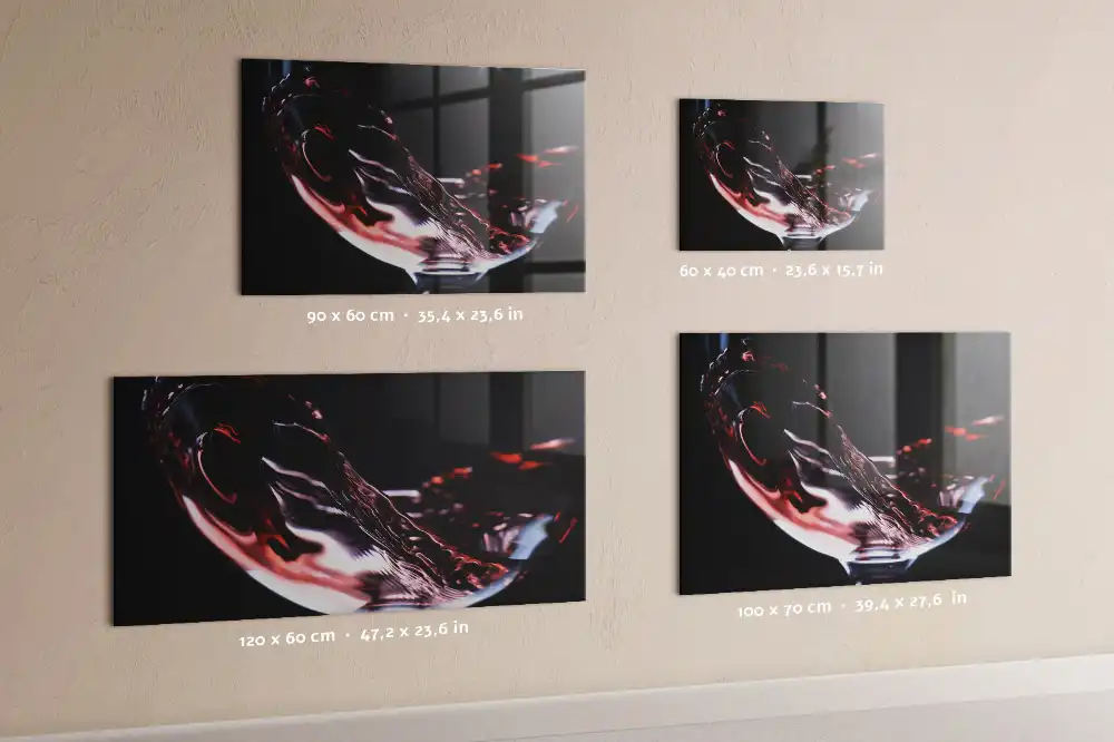 Tableau aimanté décoratif verre de vin