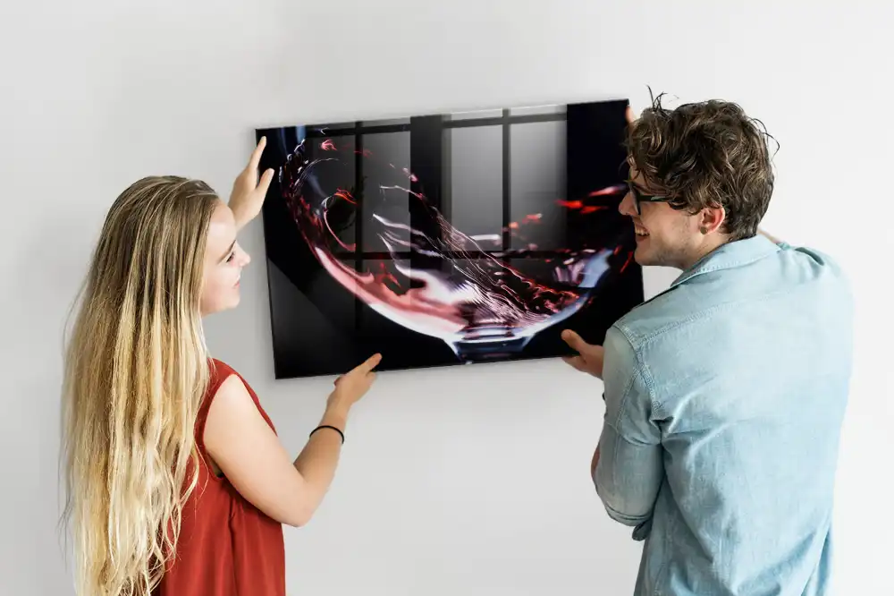 Tableau aimanté décoratif verre de vin