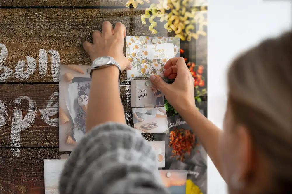 Tableau aimanté décoratif avec inscription Bon appétit