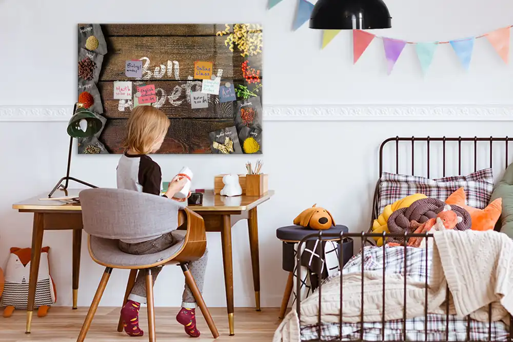 Tableau aimanté décoratif avec inscription Bon appétit