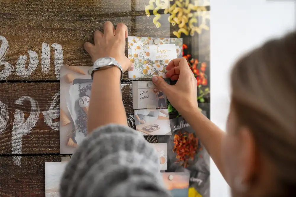 Tableau aimanté décoratif avec inscription Bon appétit