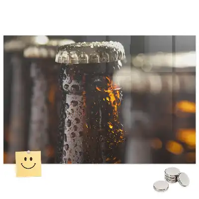 Tableau magnétique décoratif avec cadre en verre