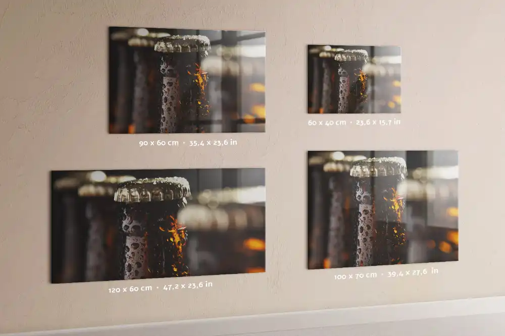 Tableau magnétique décoratif avec cadre en verre