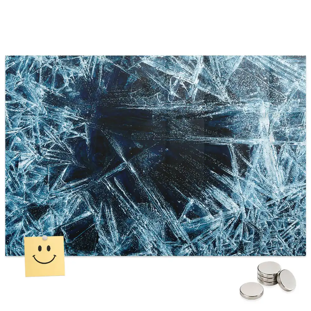 Tableau magnétique en verre dépoli pour mur