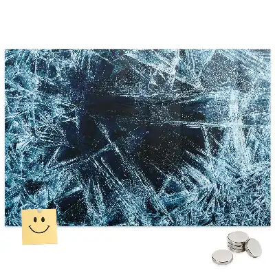 Tableau magnétique en verre dépoli pour mur