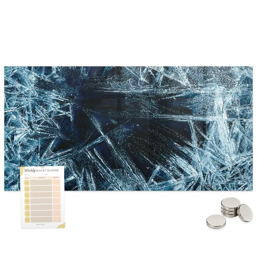 Tableau magnétique en verre dépoli pour mur