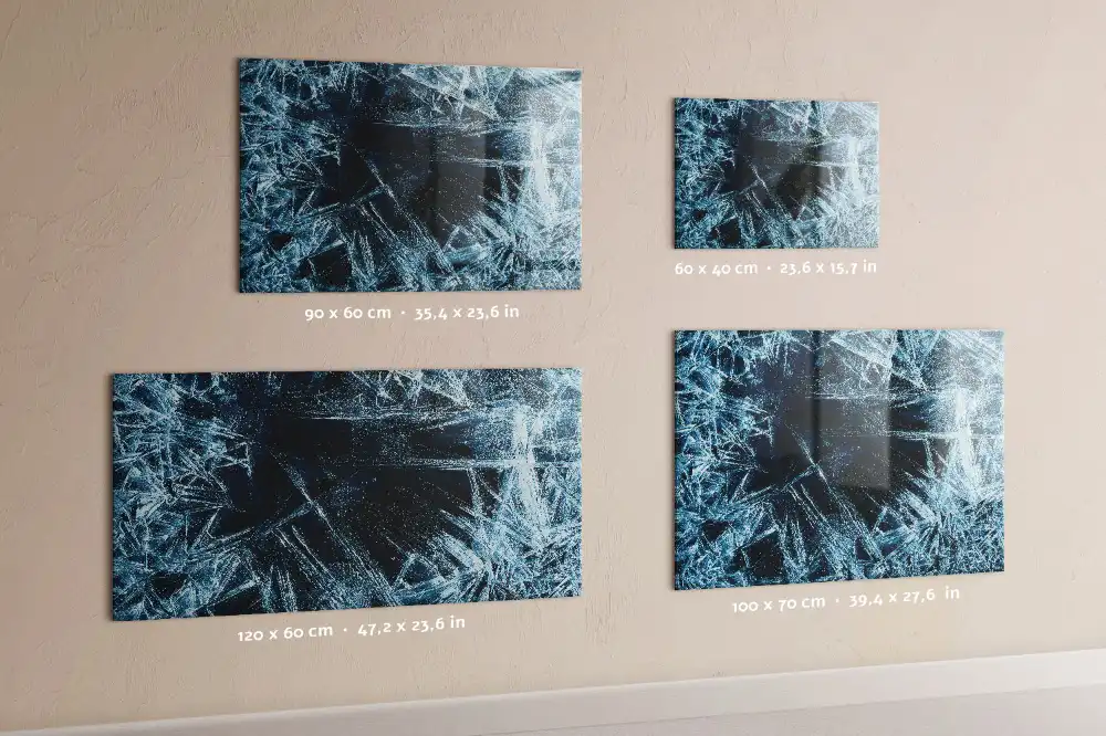 Tableau magnétique en verre dépoli pour mur