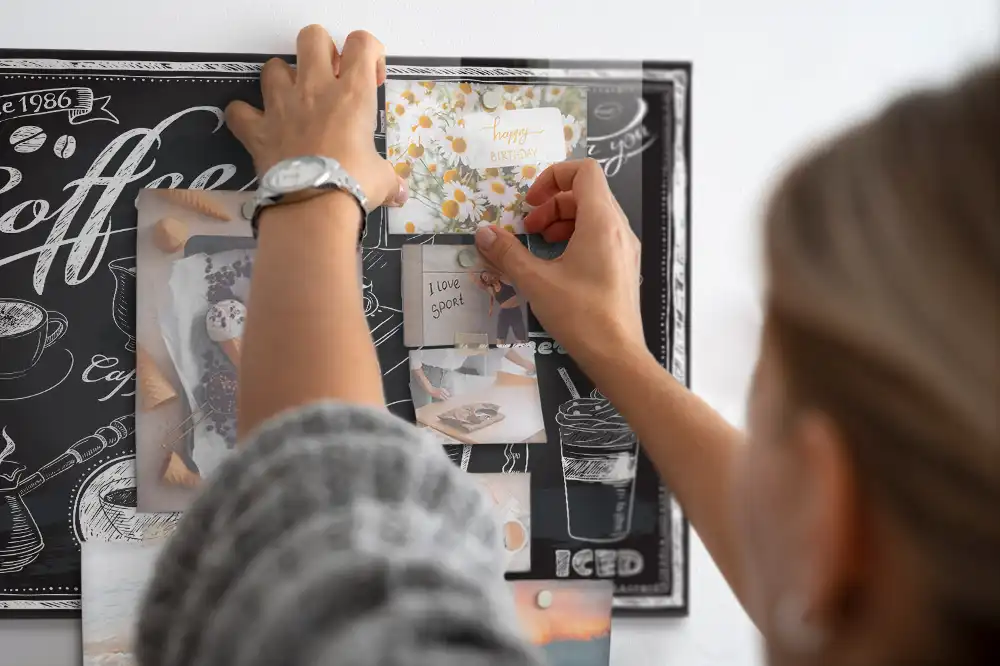 Tableau magnétique en verre pour machines à café