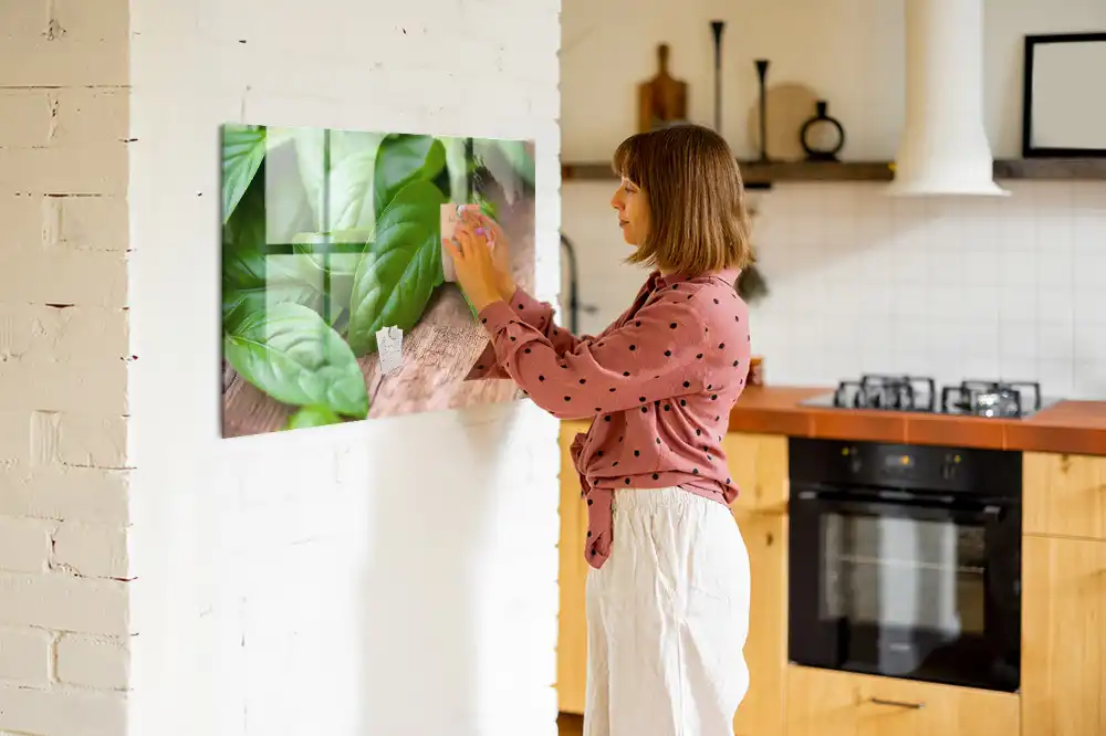 Tableau aimanté décoratif basilic vert