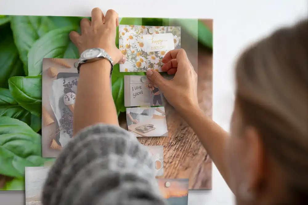 Tableau aimanté décoratif basilic vert