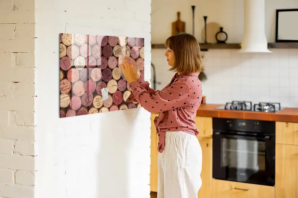 Tableau magnétique pour capsules de vin