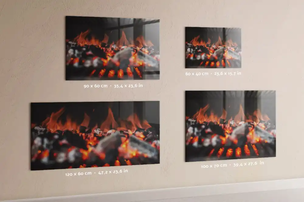 Tableau aimanté décoratif motif feu de gril