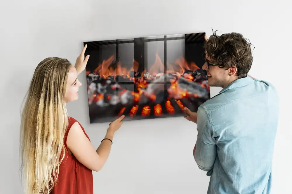 Tableau aimanté décoratif motif feu de gril