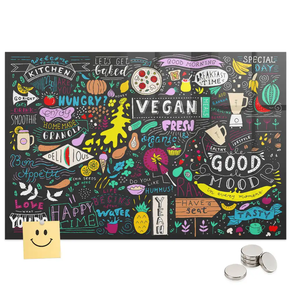 Tableau magnétique abstraction typographique pour magnets
