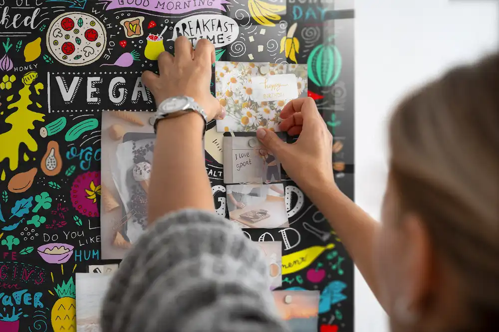 Tableau magnétique abstraction typographique pour magnets