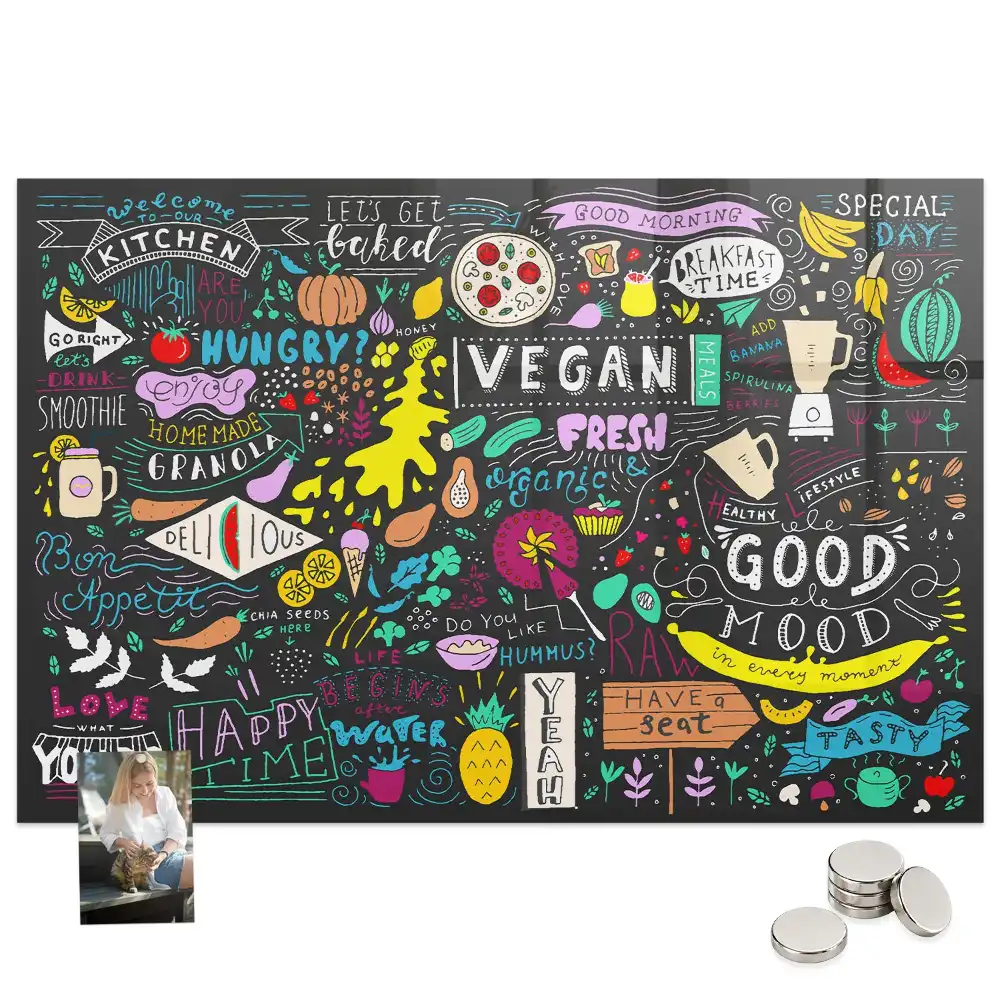 Tableau magnétique abstraction typographique pour magnets