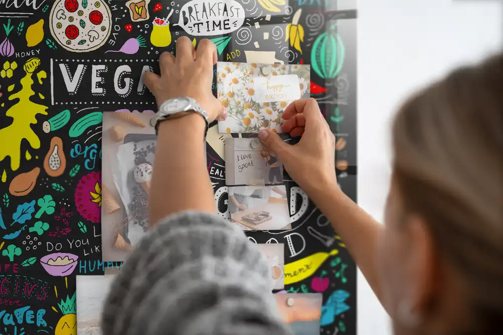 Tableau magnétique abstraction typographique pour magnets