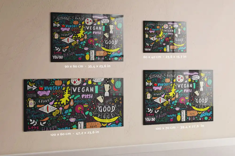 Tableau magnétique abstraction typographique pour magnets