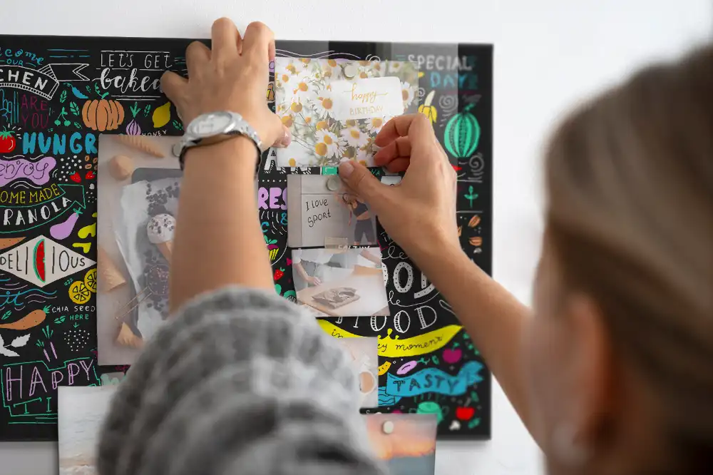 Tableau magnétique abstraction typographique pour magnets