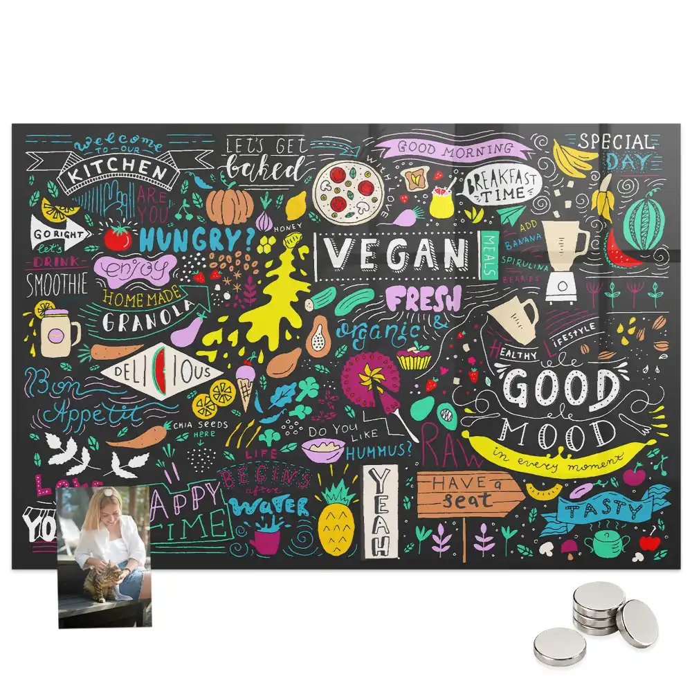 Tableau magnétique abstraction typographique pour magnets