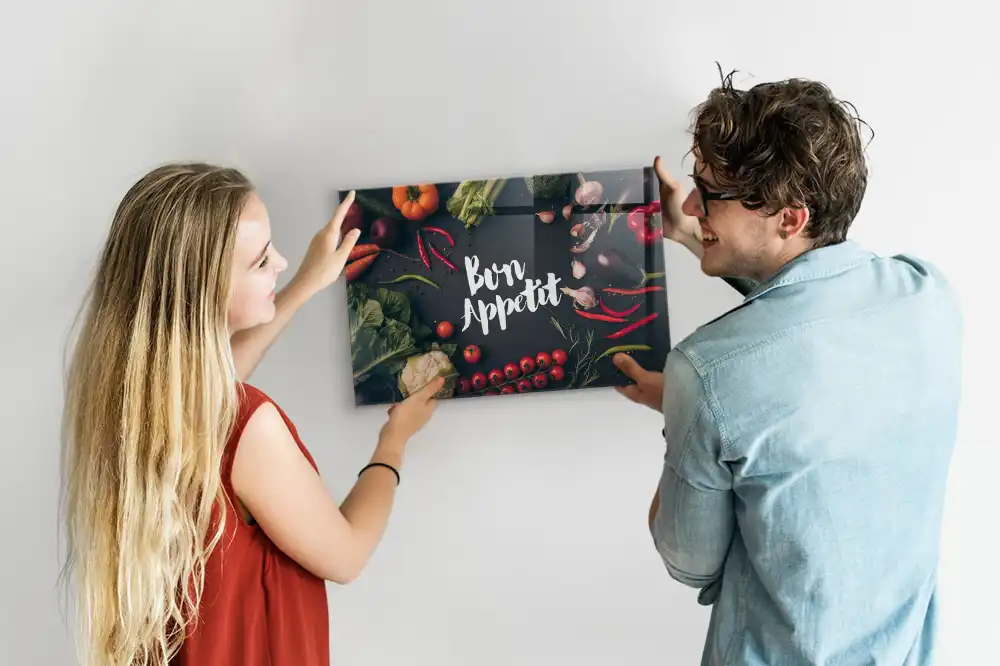 Tableau magnétique décoratif avec inscription Bon appétit