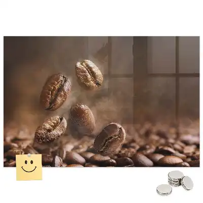 Tableau magnétique pour magnets motif graines de café