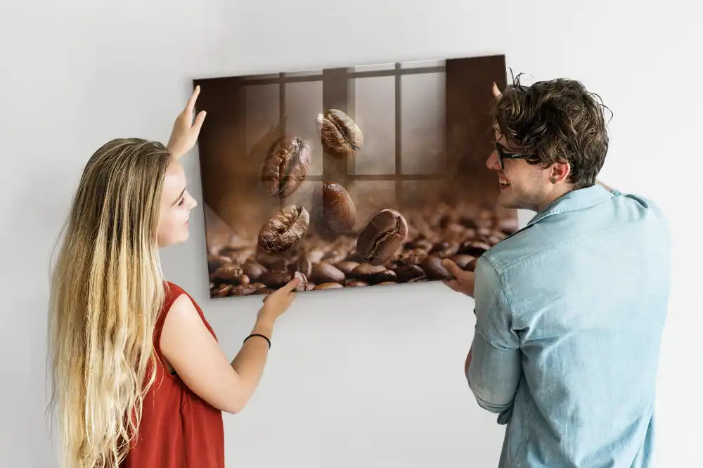 Tableau magnétique pour magnets motif graines de café
