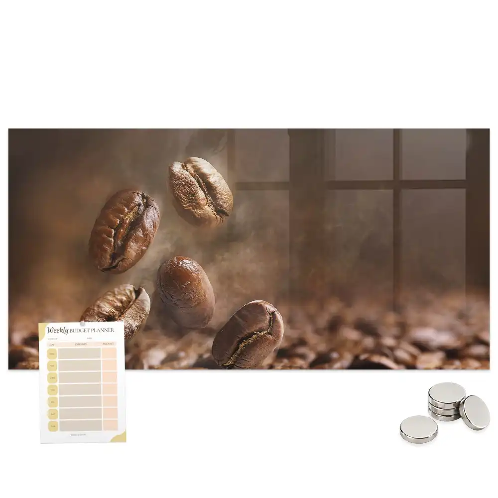 Tableau magnétique pour magnets motif graines de café