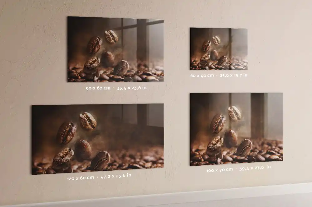 Tableau magnétique pour magnets motif graines de café