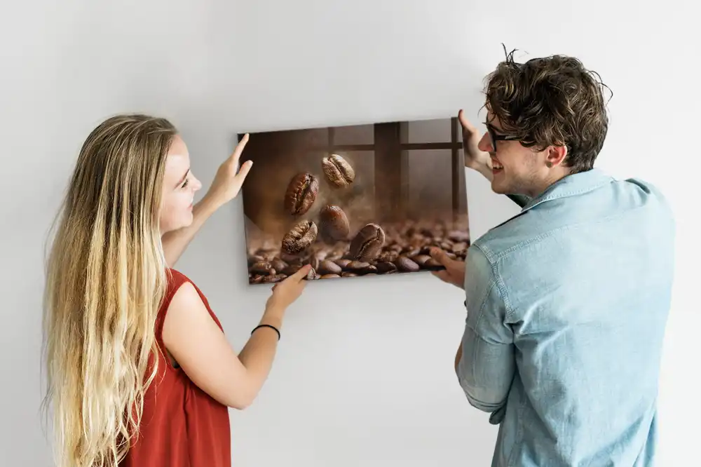 Tableau magnétique pour magnets motif graines de café