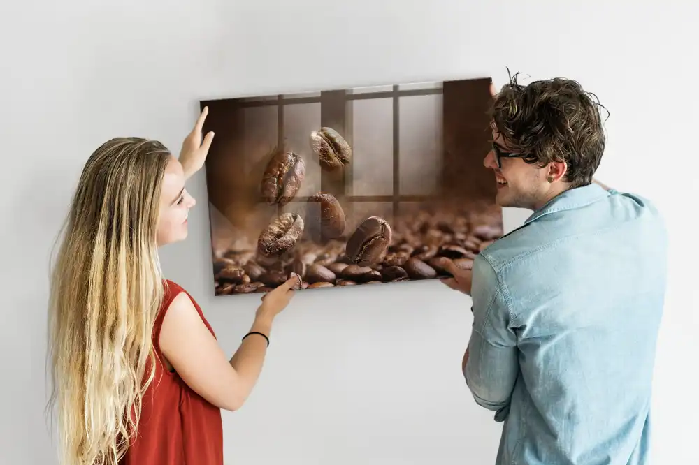 Tableau magnétique pour magnets motif graines de café