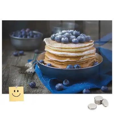 Tableau magnétique en verre motif crêpes moelleuses