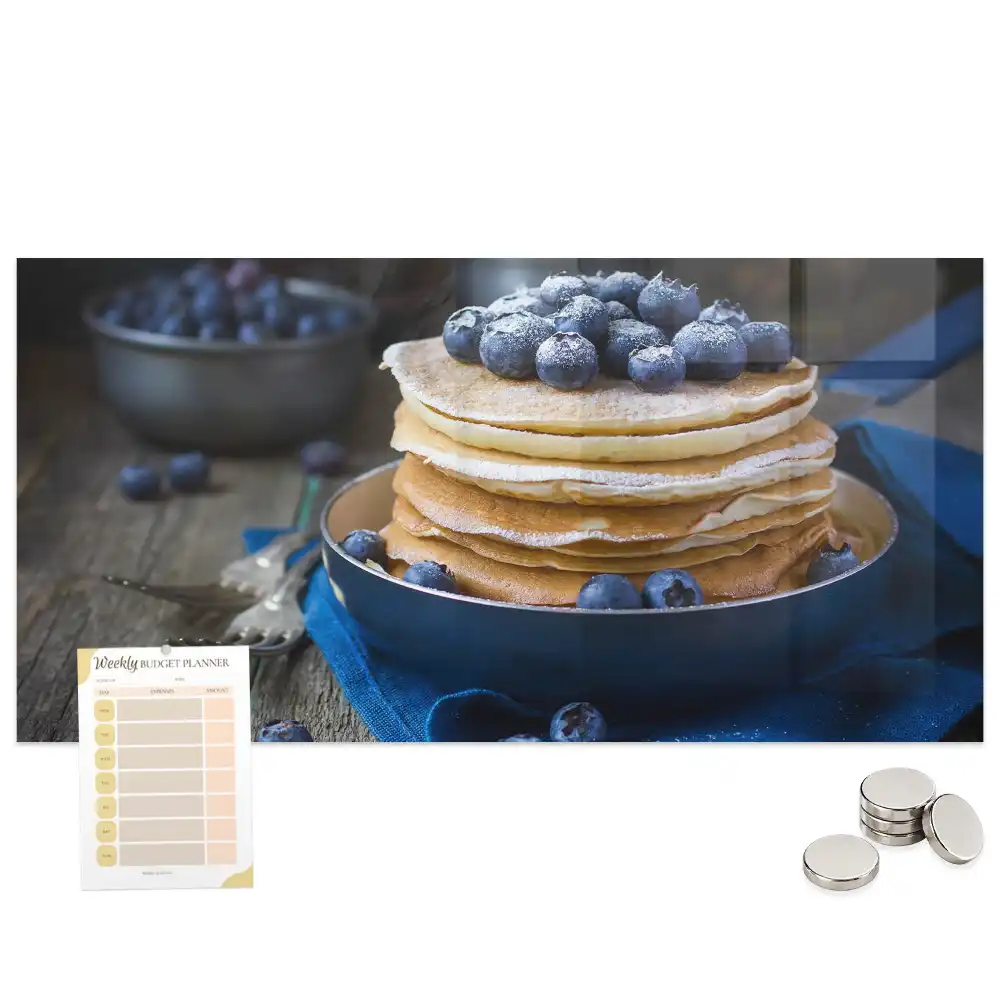 Tableau magnétique en verre motif crêpes moelleuses