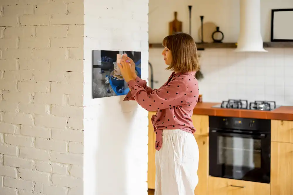 Tableau magnétique en verre motif crêpes moelleuses