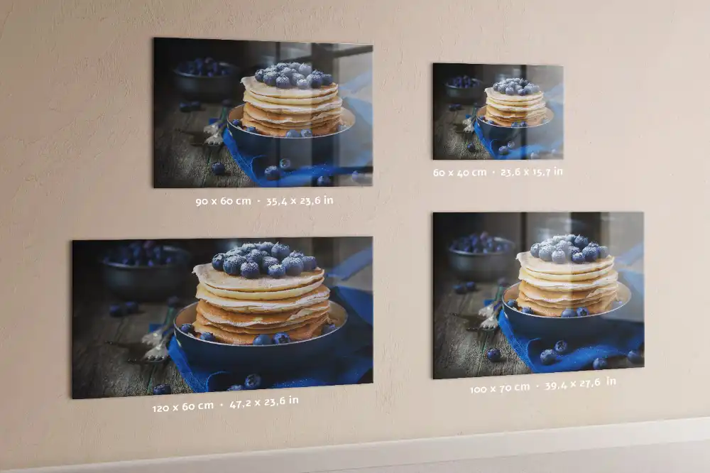 Tableau magnétique en verre motif crêpes moelleuses
