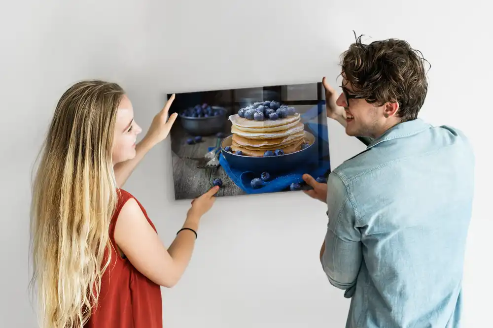 Tableau magnétique en verre motif crêpes moelleuses