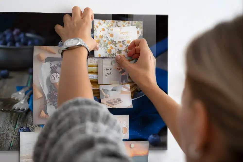Tableau magnétique en verre motif crêpes moelleuses