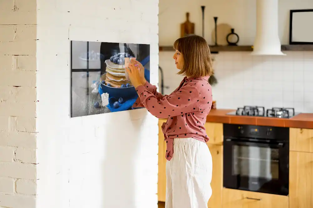 Tableau magnétique en verre motif crêpes moelleuses