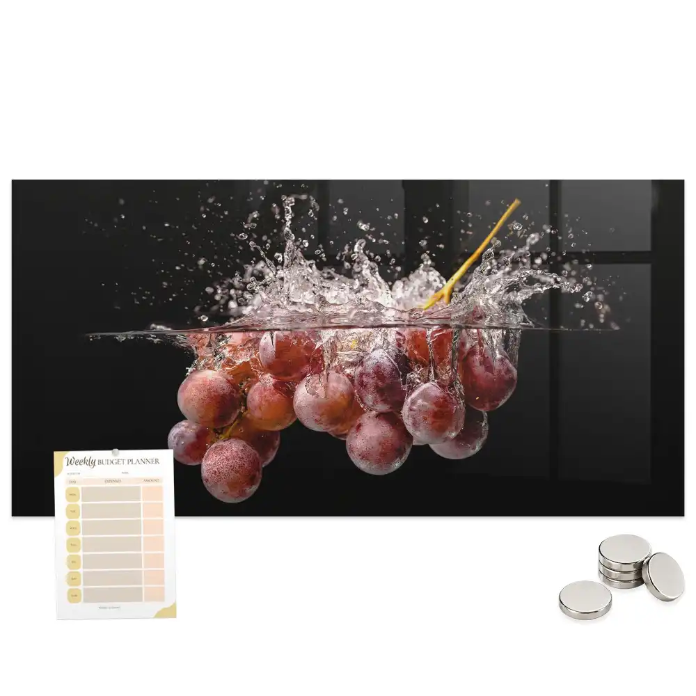 Tableau mural magnétique décor fruits de vigne