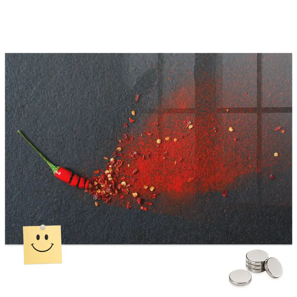 Tableau aimanté décoratif motif piment moulu